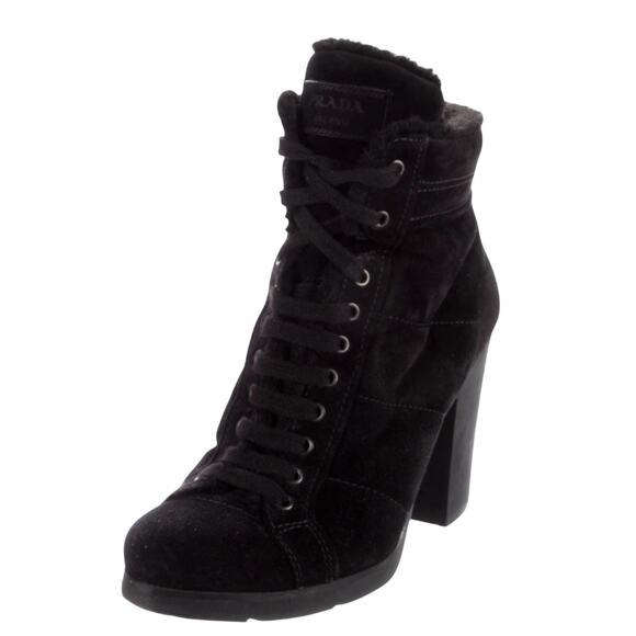 Prada Black Suede Boots | Size 10 - Picture 2 of 12